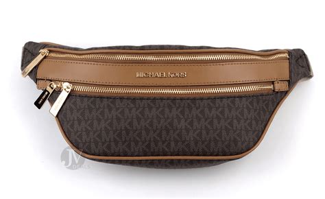 Michael Kors Black MK Logo Fanny Pack Belt Wallet Waist Bag 